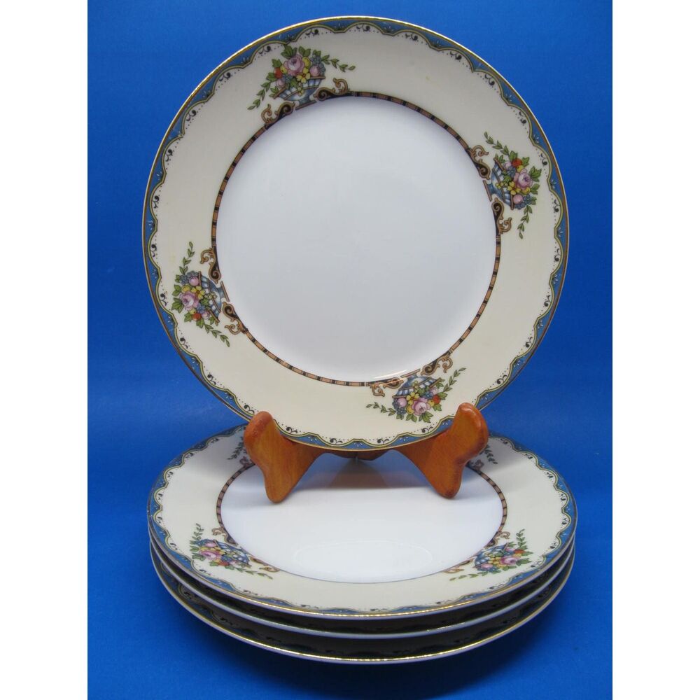 Noritake "M" Set Of 4 Mariana 7 3/4" Salad Plates In Very Good Condition